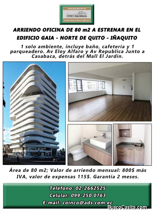 ARRIENDO OFICINA A ESTRENAR