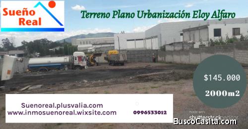 Terreno Plano Urbanización Eloy Alfaro 2000m2