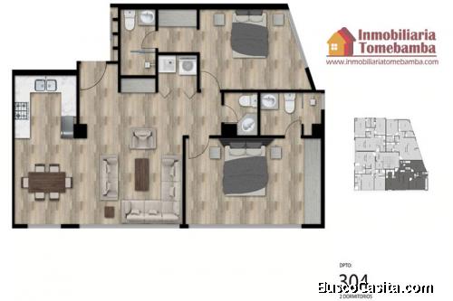 DEPARTAMENTO POR ESTRENAR DE VENTA SECTOR ENTRADA A MISICATA