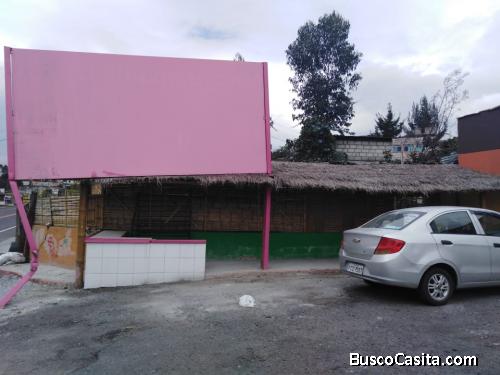 VIA AMAGUAÑA, RENTO EXCELENTE LOCAL, 160M2, CHOZON CON PARRILLERO, ROTULO, 2 BAÑO, 10 PARQUEADERO. 