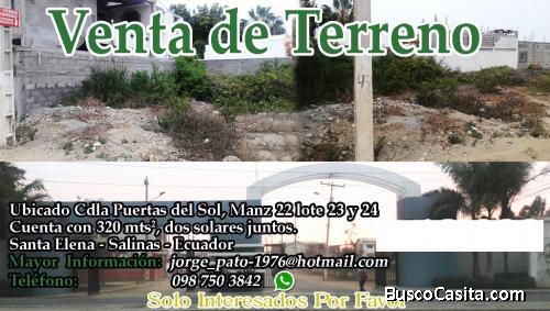 VENTA DE TERRENO EN SALINAS 