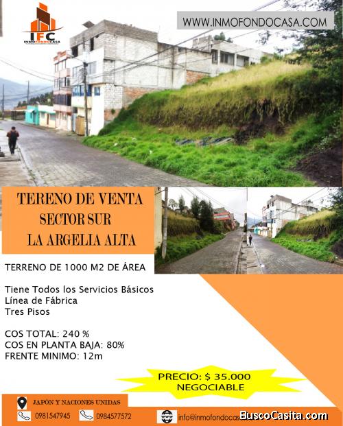TERRENO DE VENTA SECTOR LA ARGELIA LUDOTECA