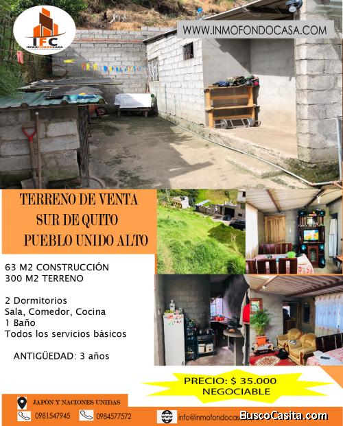 TERRENO DE VENTA SECTOR PUEBLO UNIDO ALTO