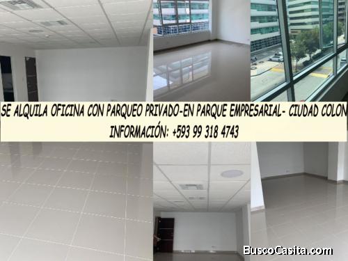 ALQUILER DE OFICINA PARQUE EMPRESARIAL-CIUDAD COLON