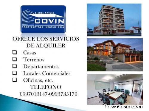 ALQUILER DE CASAS, DEPARTAMENTOS, LOCALES COMERCIALES, OFICINAS 