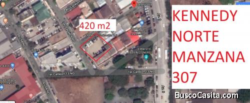 KENNEDY NORTE: 420 m2 terreno esquinero 