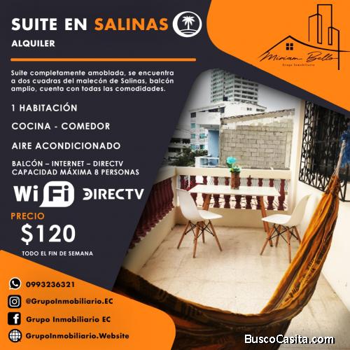Suite cerca del malecón de salinas 