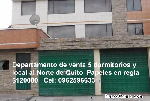 vendo departamento al norte de Quito