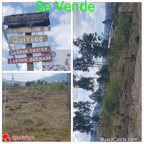 Se vende un terreno en Quiroga via a Otavalo 7000 dólares negociables 