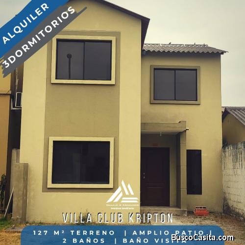 Villa Club | Alquiler | Casa de dos pisos | Etapa Kripton | 3 Dormitorios.