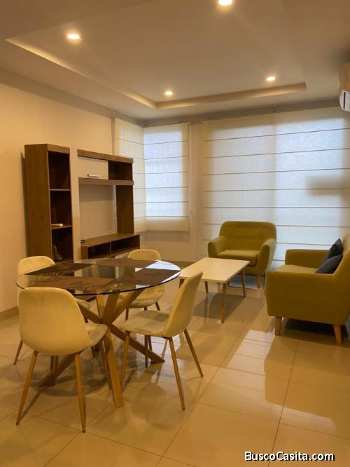 ALQUILER DE APARTAMENTO AMOBLADO 2 DORMITORIOS VIA SAMBORONDON 