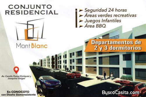 se vende hermosos departaemntos de 2 y 3 dormitorios en Conocoto