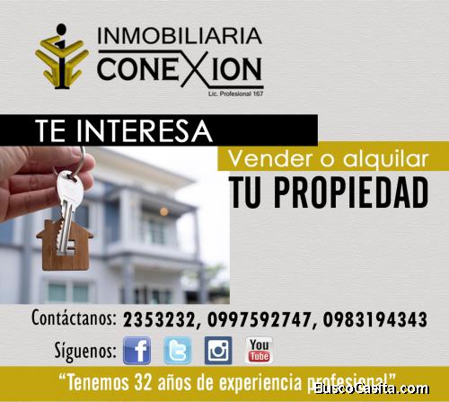 Inmobiliaria Conexio, compra,venta, alquiler, avaluos, 32 años de experiencia, Quito Ecuador