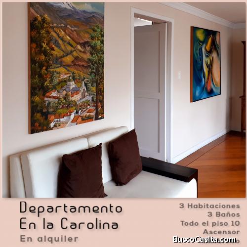 DEPARTAMENTO EN ALQUILER EN  LA CAROLIINA AMOBLADO, 3 HABITACIONES,  150m2