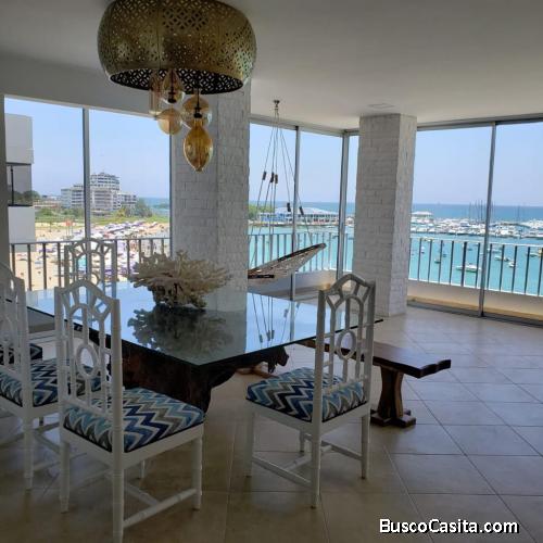 Apartamento Full Amoblado Salinas, Al Pie Del Mar