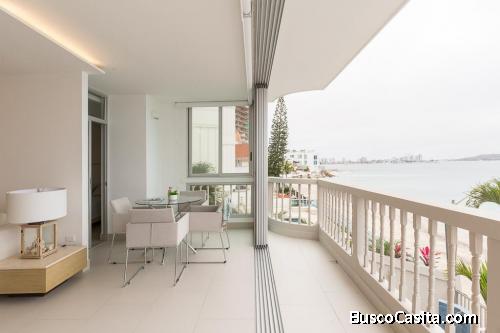 Vendo Hermoso Apartamento Amoblado Al Pie Del Mar, En San Lorenzo