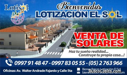 VENTA DE SOLARES - TERRENOS PARA VIVIENDA