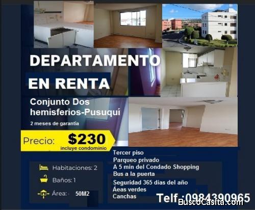 Rento mdepartametno 2 dormityorios con garaje 5 minutos condado shopping