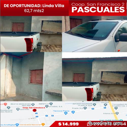 Hermosa Villa de 1 planta GUAYAS/GUAYAQUIL/PASCUALES