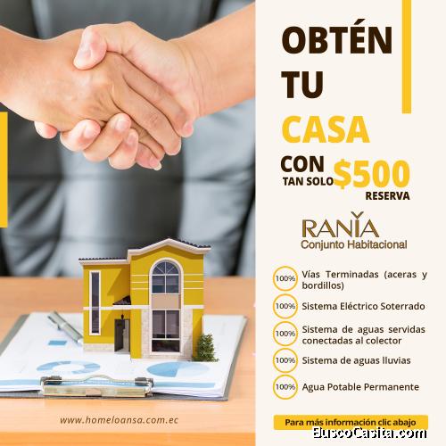Casas en Manta - Conjunto Habitacional Rania