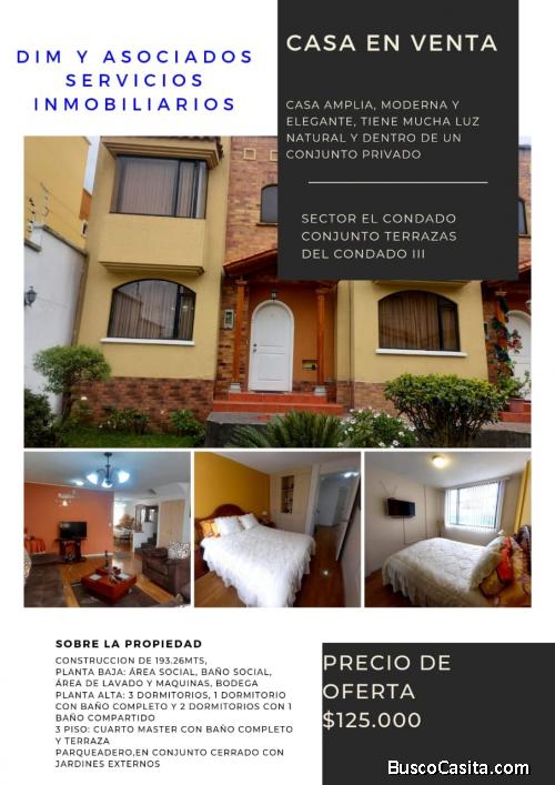 *CASA EN VENTA Sector EL CONDADO *