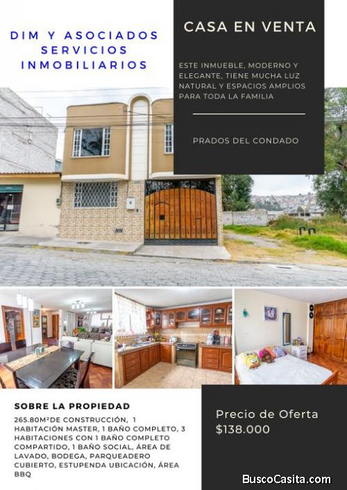 *CASAS EN VENTA Prados del Condado Quito*