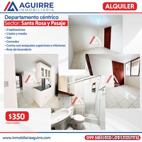 DEPARTAMENTO   CENTRICO  CON  GARAJE  PLANTA  BAJA MACHALA
