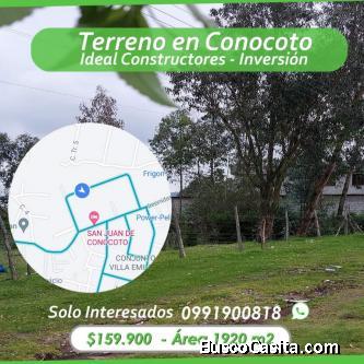 Terreno en Venta en Conocoto DE OPORTUNIDAD