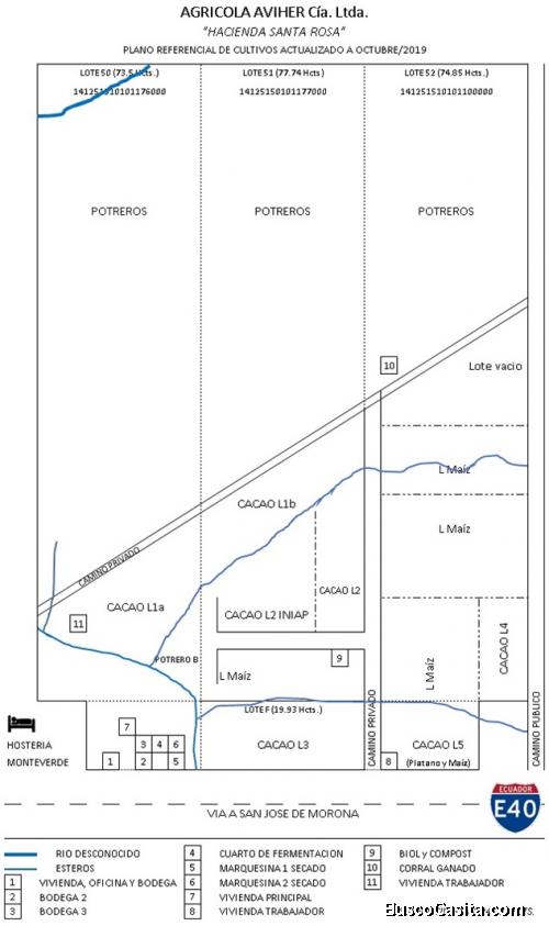DE OPORTUNIDAD HERMMOSA HACIENDA EN SAN JOSÉ DE MORONA 246 HECTÁREAS VENTA LA TOTALIDAD O POR HC