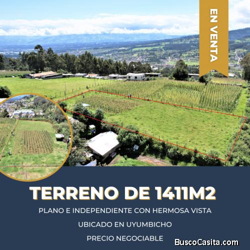 TERRENO DE 1411m2 DE VENTA EN UYUMBICHO