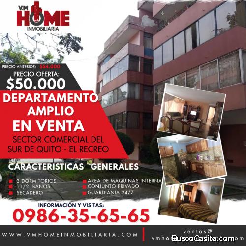 Venta de Departamento  Sector – Centro Comercial El Recreo