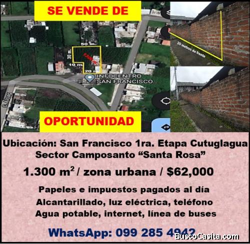 SE VENDE DE OPORTUNIDAD 