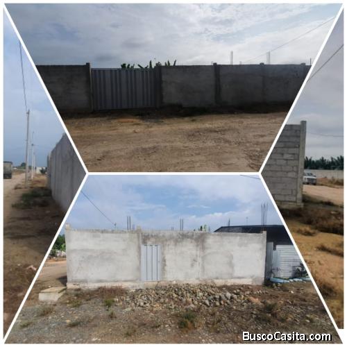 Terreno con cerramiento - Lotización San Carlos -Tillales - El Guabo