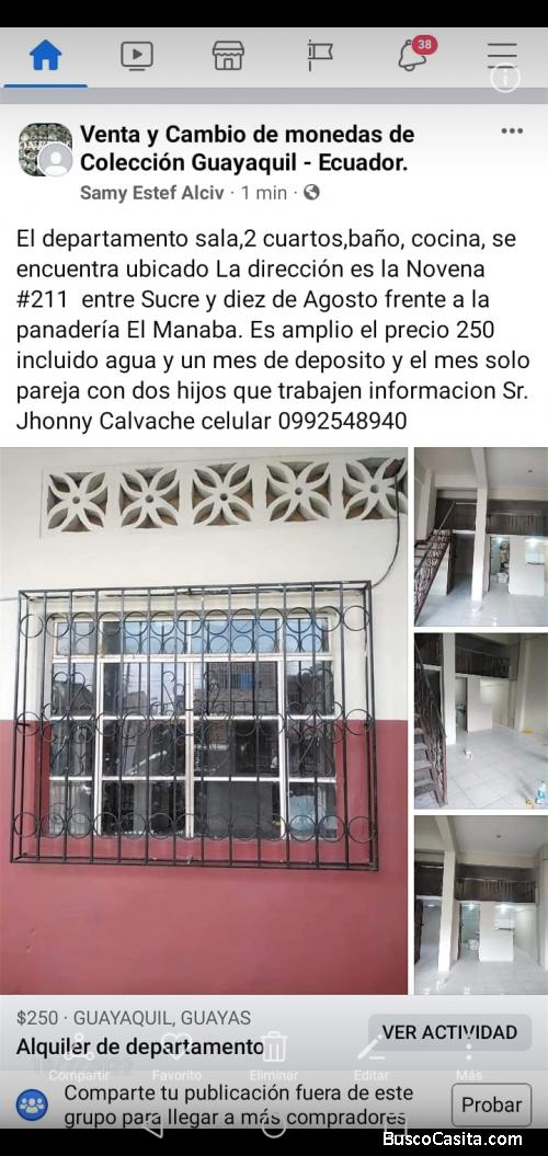 Alquiler de departamento 