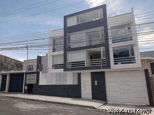 Departamento de venta por estrenar Pusuqui, Urbanizacion San Gregorio, con patio