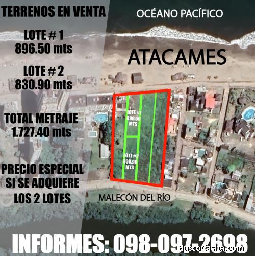 VENDO TERRENO EN ATACAMES FRENTE AL MAR