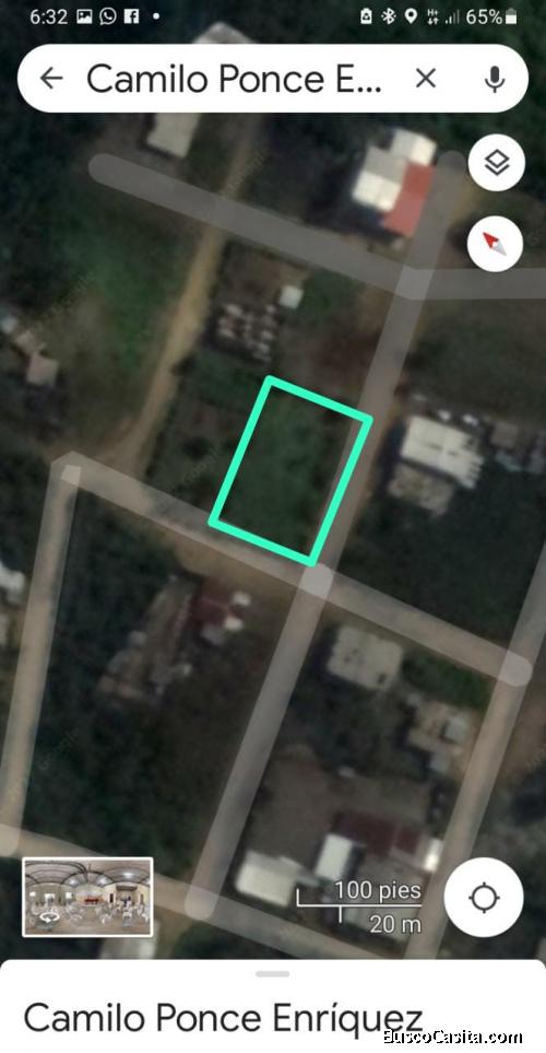 Venta de solar en Camilo Ponce Enriquez 