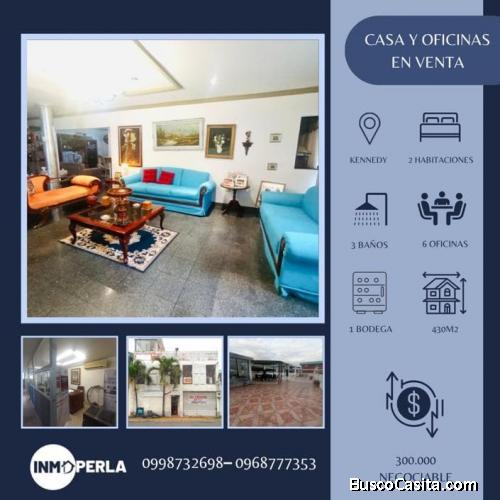 Casa 3 pisos en venta ubicada en Kennedy tiene local comercial, 6 oficinas, y amplia terraza.