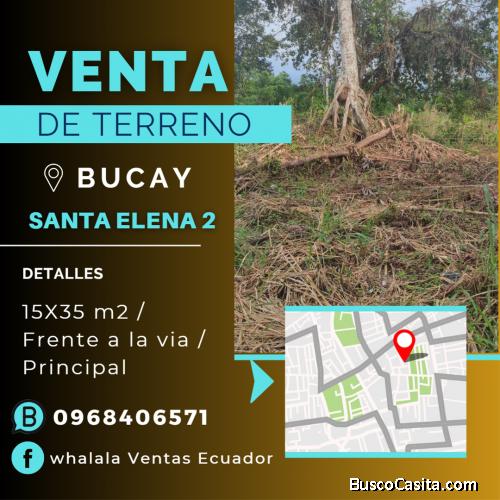 Se vende Terreno en Cdla Santa Elena VIA Bucay-Naranjito