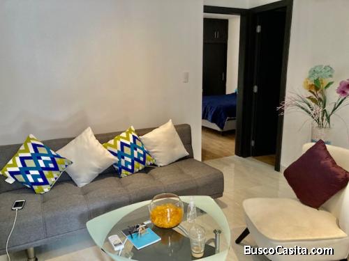 VENTA DE SUITE SEMI-AMOBLADA CON 1 PARQUEO, EN KENNEDY NORTE