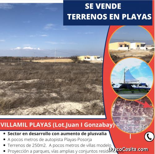 Se Vende Terrenos en Villamil Playas - En constante crecimiento de Plusvalía 
