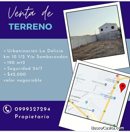 TERRENO URBANIZACIÓN LA DELICIA 