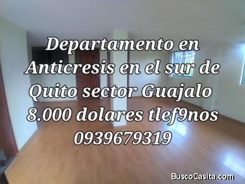 ANTICRESIS DE DEPARTAMENTO EN ELS ECTOR DE GUJALO AL SUR DE QUITO