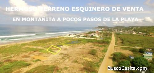 VENTA DE TERRENO CERCA DEL MAR EN MONTAÑITA 