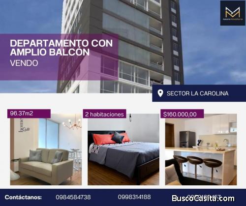 VENDO DEPARTAMENTO CON AMPLIO BALCÓN