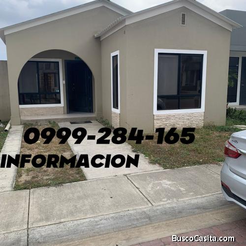 Se alquila casa en la Joya INFO: 0999-284-165, etapa Granate, 3 habitaciones con closets cada una, a