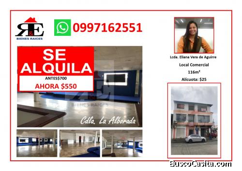 Se Alquila Local Comercial 116 M2 Alborada 3ra Etapa Av. Principal José Maria Egas