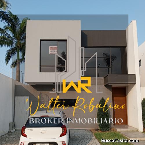 Alquilo casa amoblada de estreno Urb. La Costa vía Samborondón 
