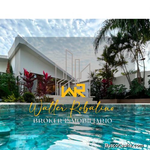 Alquilo casa amoblada Ceibos con 5 habitaciones y piscina 