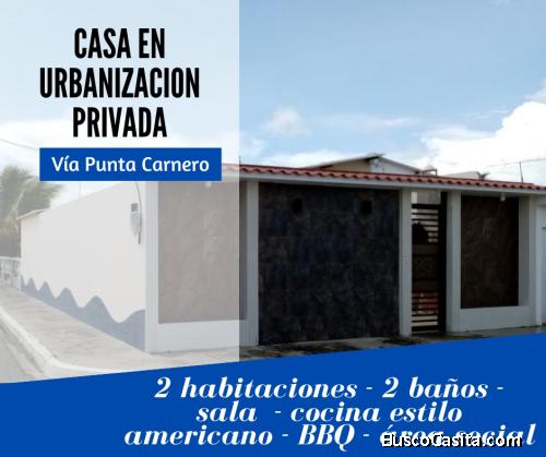 Alquilo villa amoblada en  Urbanización privada Via Punta Carnero